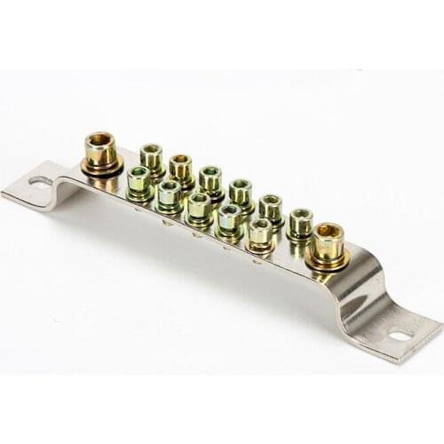 2.5*25 13P 13 Holes Duel Double Copper Terminal Block Busbar Strip Earth Bus Bar For Cabinet Distribution Box