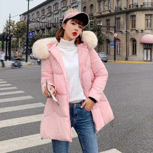 2021 New Autumn Winter Jacket Women Coat Sweet Cute Cat Ear Hooded Long Parkas Jackets