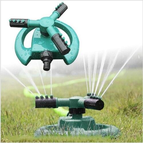 360 Degree Fully Rotating Water Sprinkler 3 Nozzles Garden Pipe Hose Irrigation Spray grass Lawn Watering