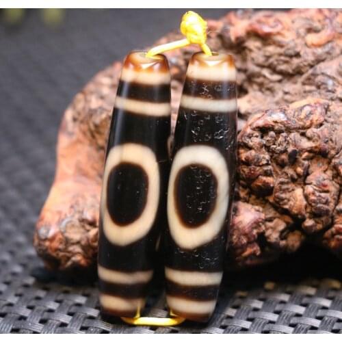3A Energy Tibetan old Agate Ivory Color Heaven&Earth Harmonious Symbol dZi Bead Totem Amulet Pendant Amulet LKbrother Quality