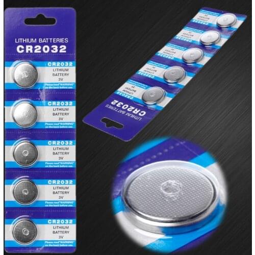5PCS Button Battery 3V CR2032 BR2032 DL2032 ECR2032 Cell Coin Lithium Li-ion Batteries Promotion Watch Computer LED Light Electr