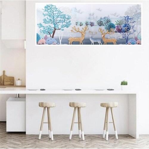 5D DIY Diamond Painting Sika Deer Full Square&Round Drill Scenery Embroidery Cross Stitch Kits Mosaic Handmade Home Decor