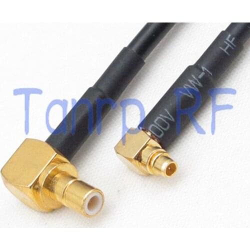 6in MMCX male plug to SMB male both right angle RF connector adapter 15CM Pigtail coaxial jumper RG174 extension cord cable