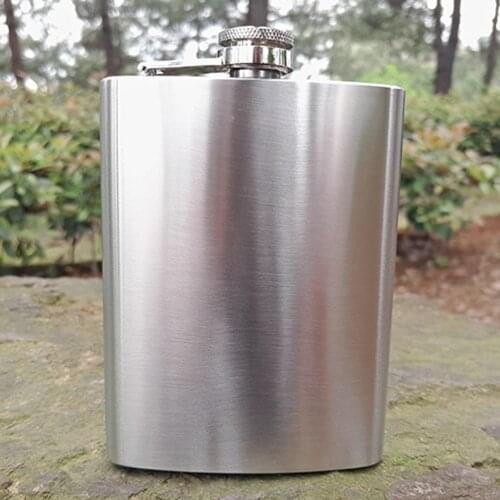 8oz Portable Camping Fishing Men Stainless Steel Vodkase Whiskey Alcohol Hip Flask