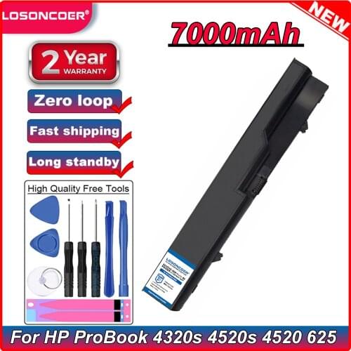 7000mAh Laptop Battery For Hp 4320t 620 425 625 ProBook 4320s 4321S For HP ProBook 4320s 4520s 4320t 4326s 4420s 4421s Batteries