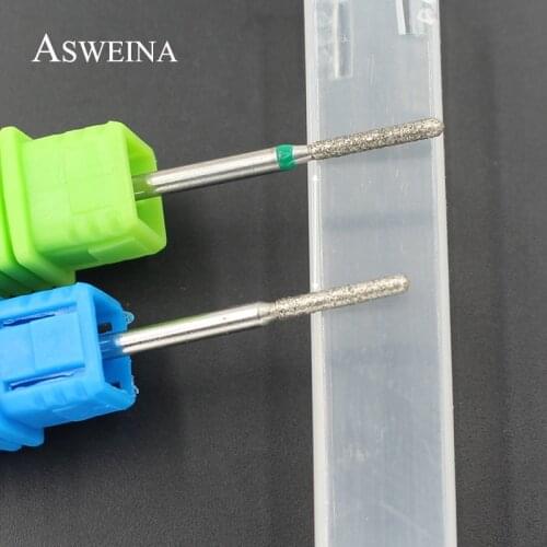 ASWEINA 1pcs 12mm Head Length Diamond Burs Nail Drill Bits Electric Mill Cutter Barrel Nail Salon Tools