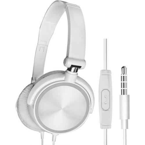 Bass Sound Music Stereo Headphone 3.5mm Wired Over-ear Headset with Microphone Over Gaming Earphones For PC Phone