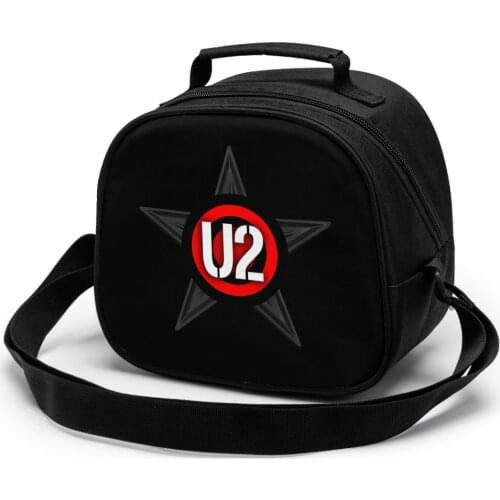 Camiseta Blusa U2 Banda Rock Musica Logo Estrela Banda Children fashion lunch bag thermal insulated bag