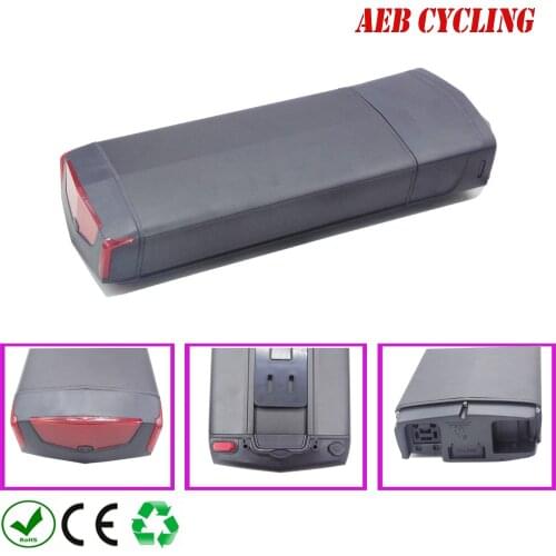 Free shipping RB-3 rear rack ebike battery case 52 Pcs 18650 cells carrier/luggage ebike battery case for city bike