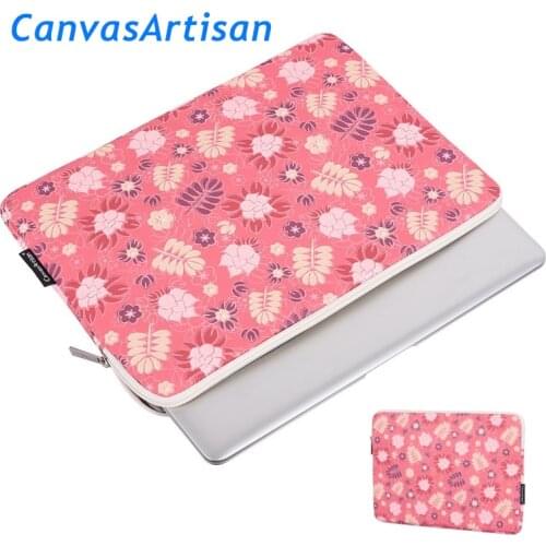 Brand CanvasArtisan Laptop Bag11,12,13,14,15,13.3,15.6,15.4， Fresh Print Sleeve Case For Macbook Air Pro Computer,Dropship F043