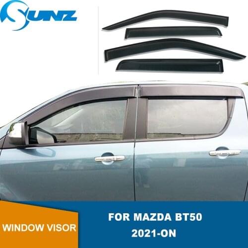 Side Window Deflector For Mazda Bt50 Bt-50 2021-On Black Door Visor Sun Rain Deflector Guards For Mazda Bt50 Accessories SUNZ