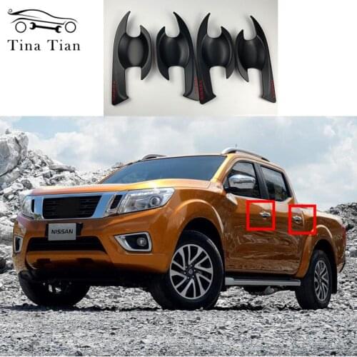 For Nissan NAVARA NP300 2014-2018 Car styling accessori ABS Chrome Door Handle Bowl Door handle Protective covering Cover Trim