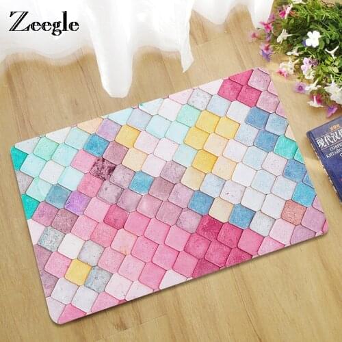 Zeegle Door Mat Kitchen Carpet Living Room Decor Rug Kid Room Non-slip Floor Mat Home Decor Absorbent Bathroom Bath Rug