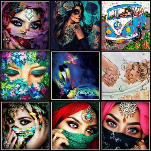 Pintura De Diamante Personaje 5d Diy Belleza Retrato Mosaico Arte Hobby Cuadrado Completo Diamante Decoración Mural Del Hogar