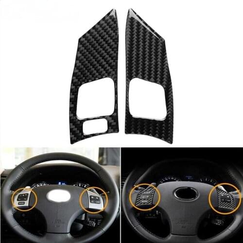 Car Steering Wheel Button Panel Cover Trim Frame Carbon Fiber Sticker Accessories Moudlings For Lexus IS250 300 350C 2006-2012