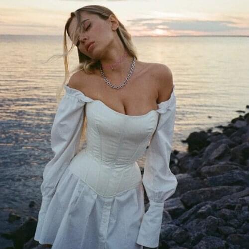 2PCS Set Dress women fashion Ladies Dress Women Sexy Club Party Corset Waist Body Shaper Dress Ladies Solid Skinny Elegant