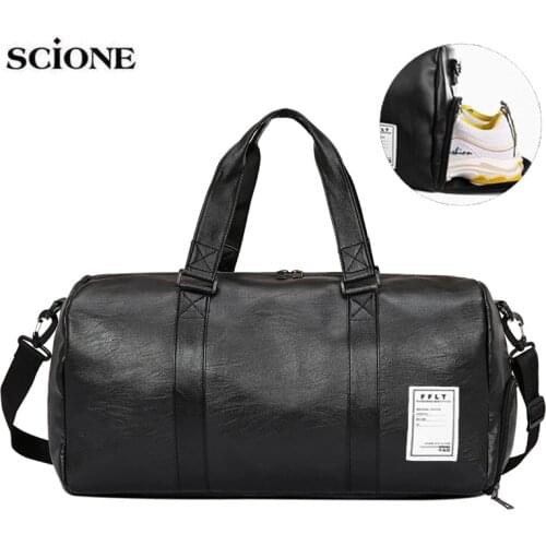 Leather Gym Bags Fitness Training Sports Bag For Men Women Sac De Sport Gymtas Travel Luggage Traveling Outdoor Yoga Bag XA627WA