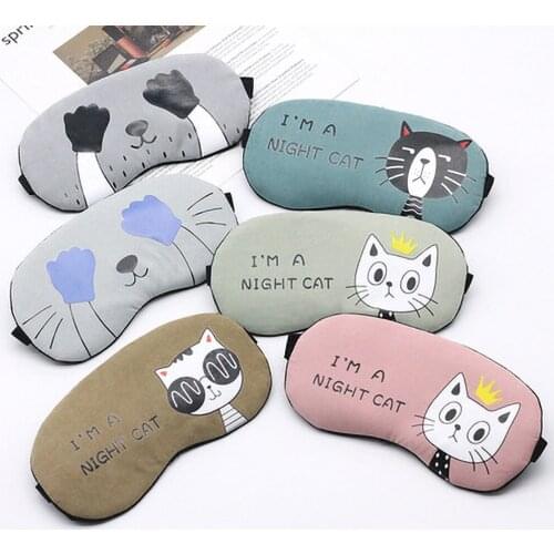 Sleeping Eye Mask Cotton Soft Sleep Aid Travel Rest Eye Shade Cover Blindfold Unisex Women Men