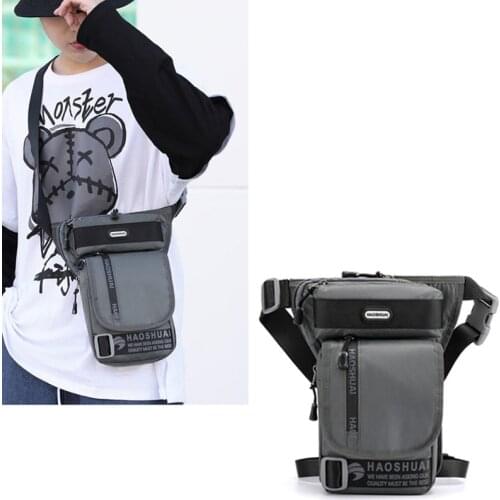 Mens Outdoor Riding Blet Leg Bags Multifunctional Tactical Waist Bag Sports Motorcycle Chest Messenger Pack