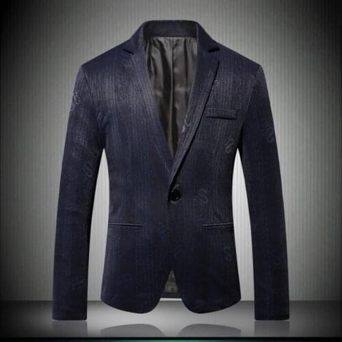 Blazers Men Stylish Floral Designer Brand Slim Fit 2020 Autumn Winter New Business Casual Mens Print Pattern Suit Jacket 6604