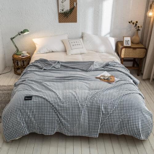 Coral Fleece soft Blankets cover the bed Soft Warm winter waffle Blanket for sofa home decoration gift