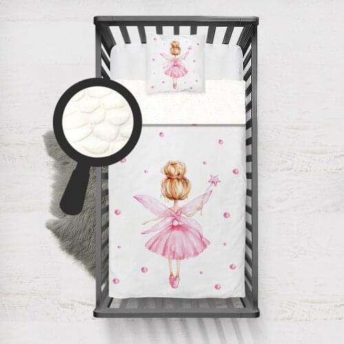 Kids Minky Blanket Super Soft and Warm Baby Blankets Children for Couch and Bed White Pink Fairy Ballerina Model 246
