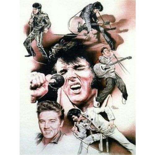 Full square cat king portrait diamond painting cross stitch diy diamond mosaic american rock picture diamond sticker