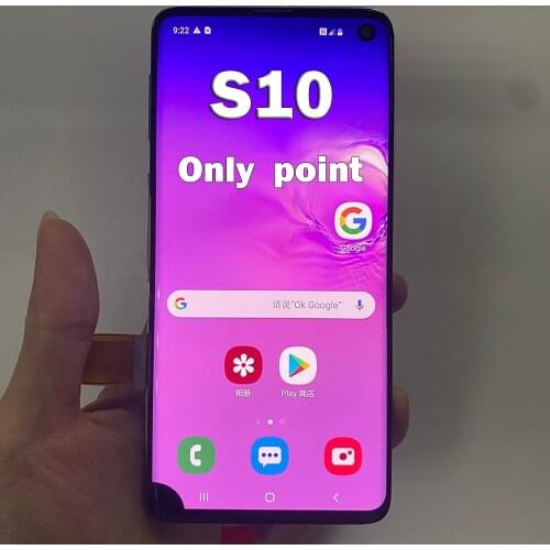 Single sell Original used with point For SAMSUNG Galaxy S10 LCD G973F G973 No Frame Display Touch Screen Digitizer Assembly