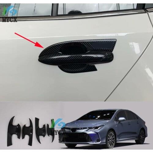 Car Styling Exterior Side Door Cup Bowl Frame Cover Car Sticker trim 4pcs For Toyota Corolla E210 2019 2020