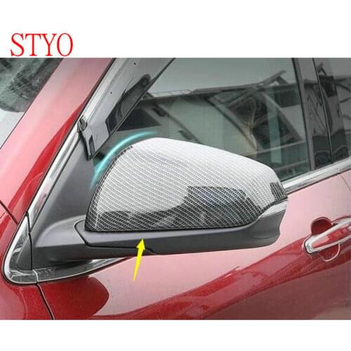 STYO Car ABS Rear view Rearview Side glass Mirror Cover trim frame 2pcs For Chevrolet Equinox 2018