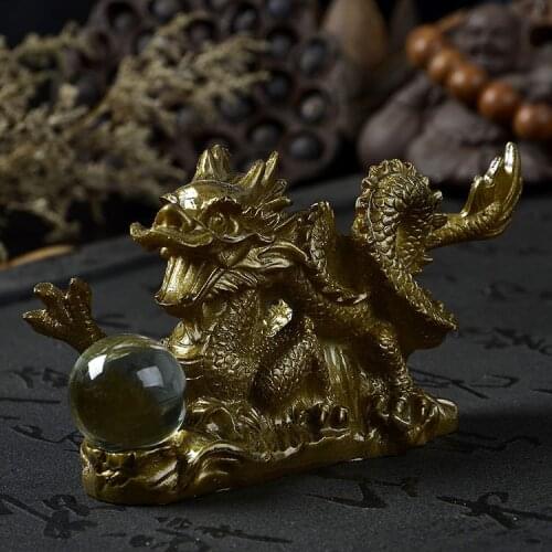 Tea pet decoration golden dragon beads heterochrosis teapet decoration tow toad tea pets