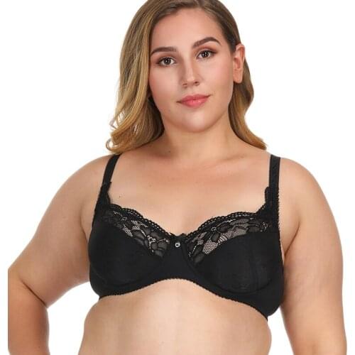 Vogue Secret New Ladies Bra Plus Size Sexy Lingerie Lace Bralette Flower Bras For Women 75 80 85 90 95 100 105 A B C D E F G Cup
