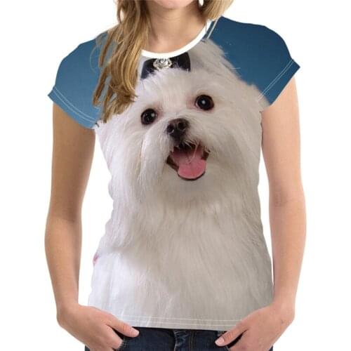 Fashion Womens Lady Girl T-shirt Cute Puppy 3d Print Animal Round Neck Short Sleeve Unisex Summer Top And T-shirt Xxs-6xl