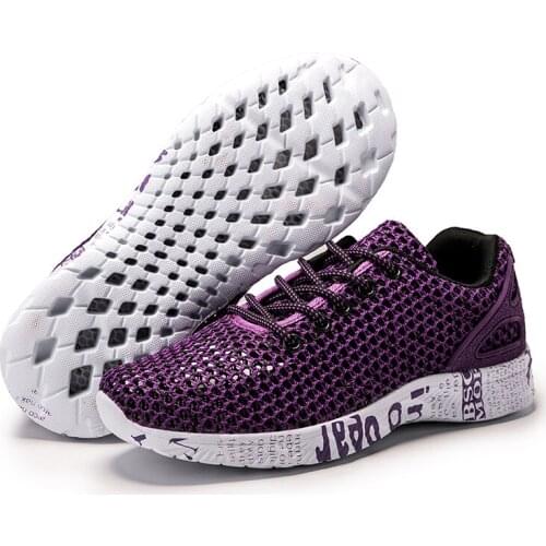 Plus Size Summer Women Hollow Out Breathable Aqua Shoes Swimming Pool Seaside Upstream Beach Water Sports Shoes Femme Sneakers