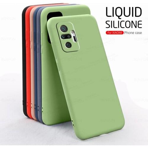 Liquid Silicone Cover For Xiaomi Redmi Note 10 Pro Case Redmi Note 10 4G Xiomi Redme Note10 10Pro Camera Lens Protection Fundas
