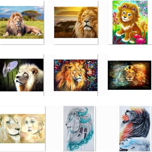 Diamond painting full drill, landscape, diy ,5d, lion, diamond embroidery animal, diamond mosaic painting NEW