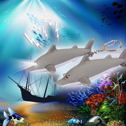 FREE SHIPPING BY DHL 200pcs/lot 2015 Plastic LED 3D Shark Shaped Keychains with Sound Novelty Gift Keyrings for Kids