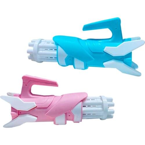 Electric Gatling Bubble Machine 8 Hole Gatling Bubble Gun Toy Automatic 2-in-1 Soap Bubble Blower Summer Outdoor Toys For Kids