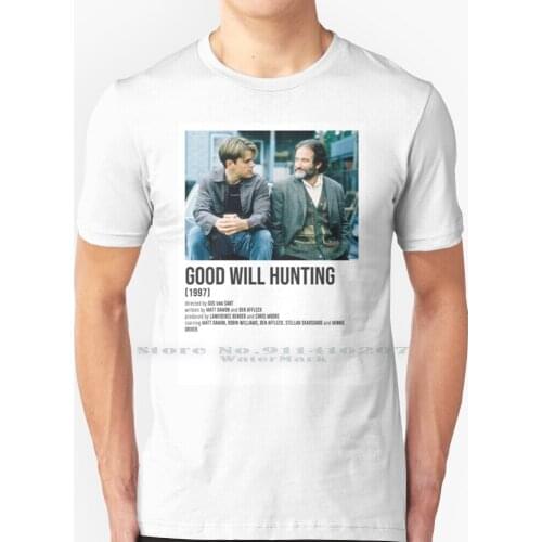 Good Will Hunting Poster T Shirt 100% Pure Cotton Matt Damon Robin Williams Ben Affleck Academy Awards 90s Good Will Hunting