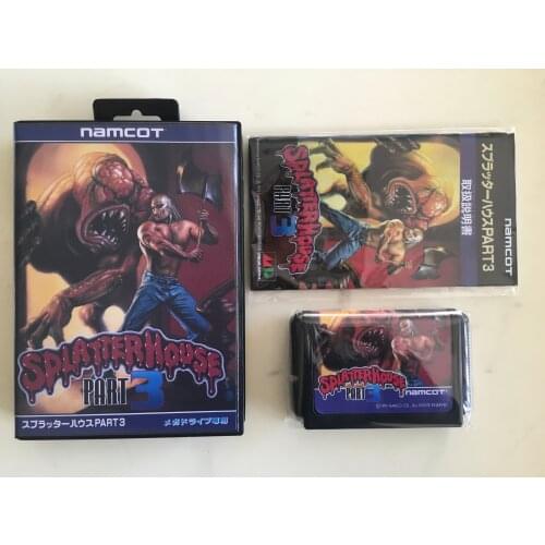 MD Game : Splatter House Part 3 ( Japan Version!! box+manual+cartridge!! )