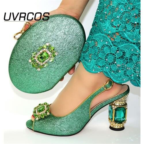 Italian Matching Shoe and Bag Set for Party Parties Italian Shoes and Bag Set Wholesale 2021 Designer Luxury Shoes Women Sweet