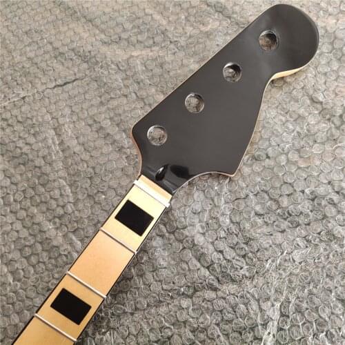 Maple 22 Fret JB Bass Guitar Neck Replacement 4 String Maple Fingerboard 34inch