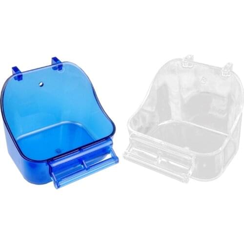 Bird Feeding Box Box Parrot Bathing Cage Accessories for Small Birds Parakeet Canary Budgerigar Lovebirds Cleaning Bath Supply