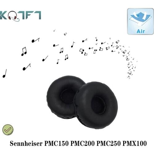 KQTFT leather 1 Set of Replacement for Sennheiser PMC150 PMC200 PMC250 PMX100 Headset Earmuff Cover Cushion Cups