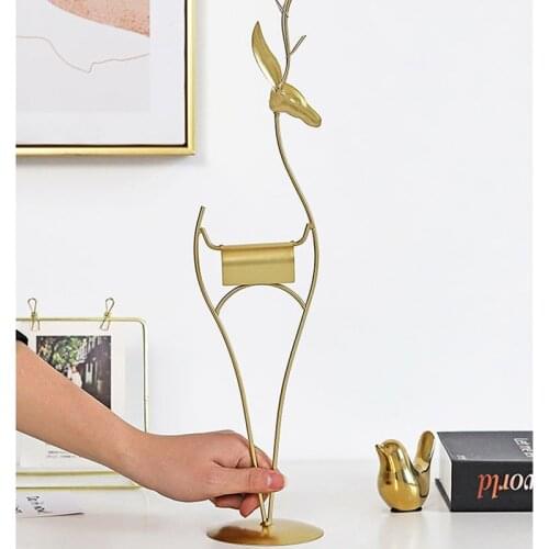 Creative Iron Art Deer Decoration Home Living Room Office TV Cabinet Interior Decoration Modern Light Luxury Crafts
