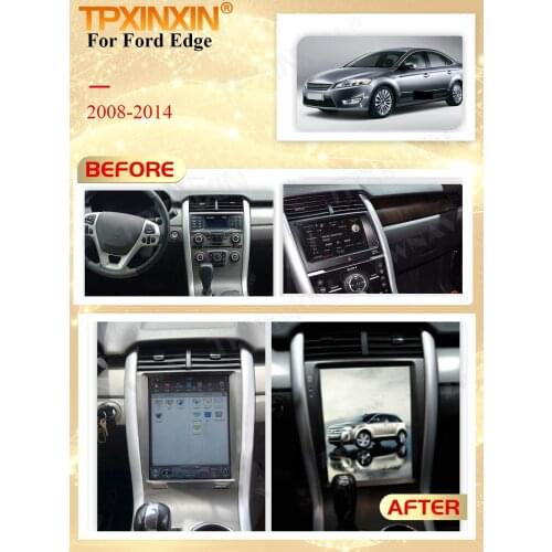 Carplay 2 Din Android 9 Tesla Screen Multimedia Stereo For Ford EDGE 2008 2009 2010 2011 2012 2013 2014 GPS IPS Player Head Unit