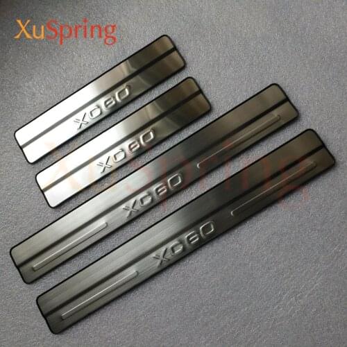 For Volvo XC60 2007-2017 1st Car Scuff Plate Door Sill Trim Welcome Pedal Cover Case Car-accessories Styling