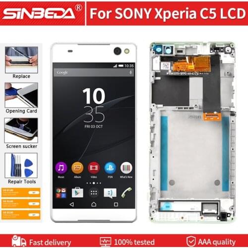 6.0" Original LCD For SONY Xperia C5 Ultra E5506 E5533 E5563 LCD Display Touch Screen Digitizer With Frame Replacement Free Tool