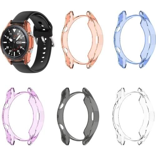 Transparent TPU Hollow Smart Watch Case Frame for Samsung Galaxy Watch 3 45mm Protective Bumper Shell Guard