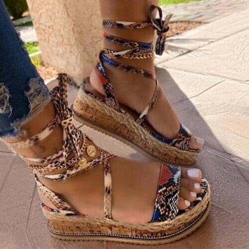 Woman Sandals Ladies Open Toe Serpentine Ankle Strap Platform Shoes Women Fashion Casual Sandals Female Summer 2020 New